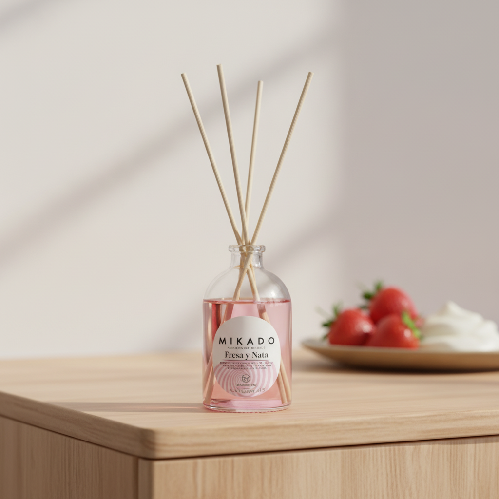 Ambientador Mikado Fresa Y Nata 100ml - Fragancia Dulce Y Fresca