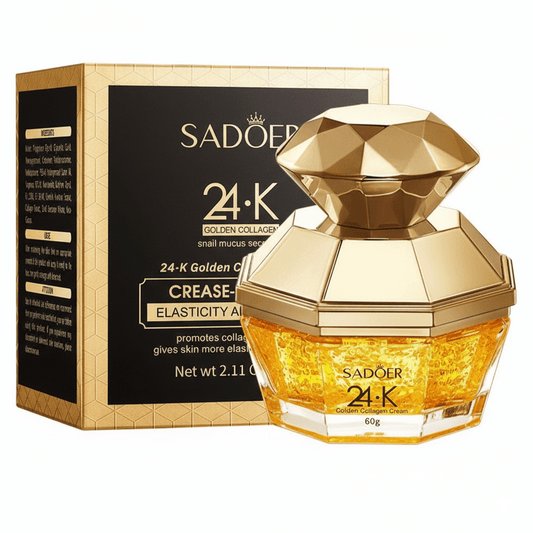 Crema Antiarrugas Facial con Colágeno 24K y Baba de Caracol – Hidratación Profunda, Firmeza y Elasticidad para una Piel Joven y Suave – 60g