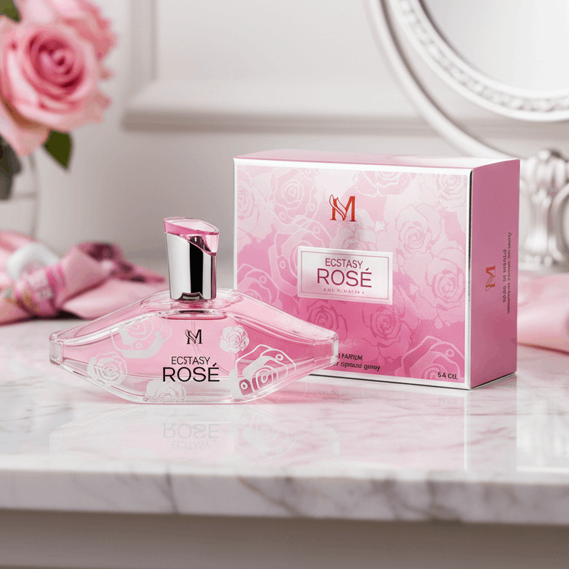 Eau De Parfum Ecstasy Rose Pour Femme 100ML - Perfume Floral Frutal Para Ocasiones Especiales