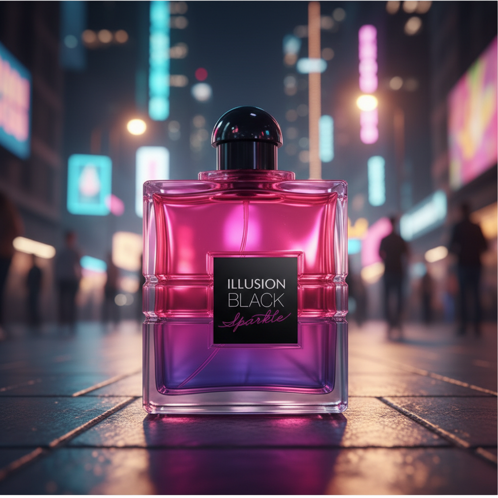 Eau De Parfum Illusion Black Sparkle Pour Femme 100ML - Elegancia Nocturna