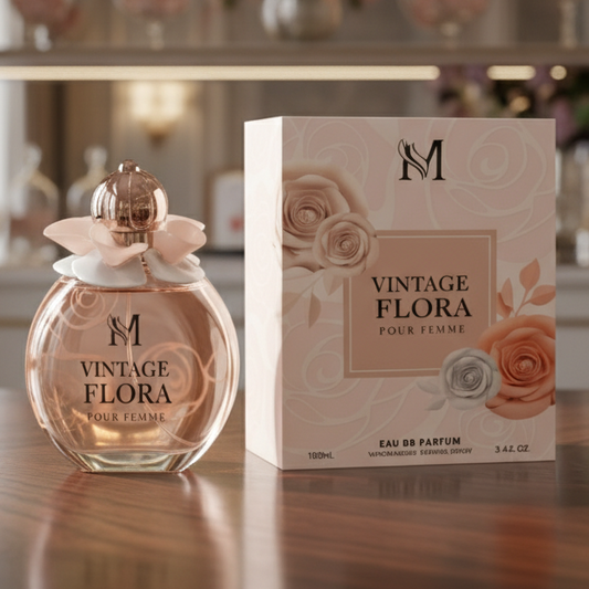 Eau De Parfum Vintage Flora Pour Femme 100ML - Perfume Floral Frutal