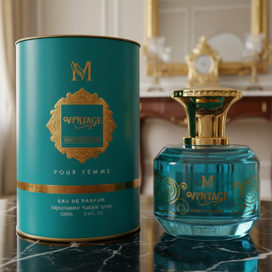 Eau De Parfum Vintage Deep Turquoise Para Mujer 100ML - Fragancia Floral Frutal
