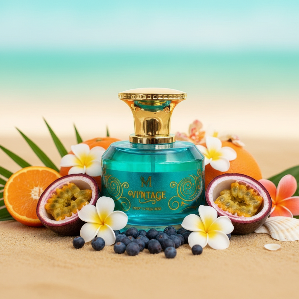 Eau De Parfum Vintage Deep Turquoise Para Mujer 100ML - Fragancia Floral Frutal