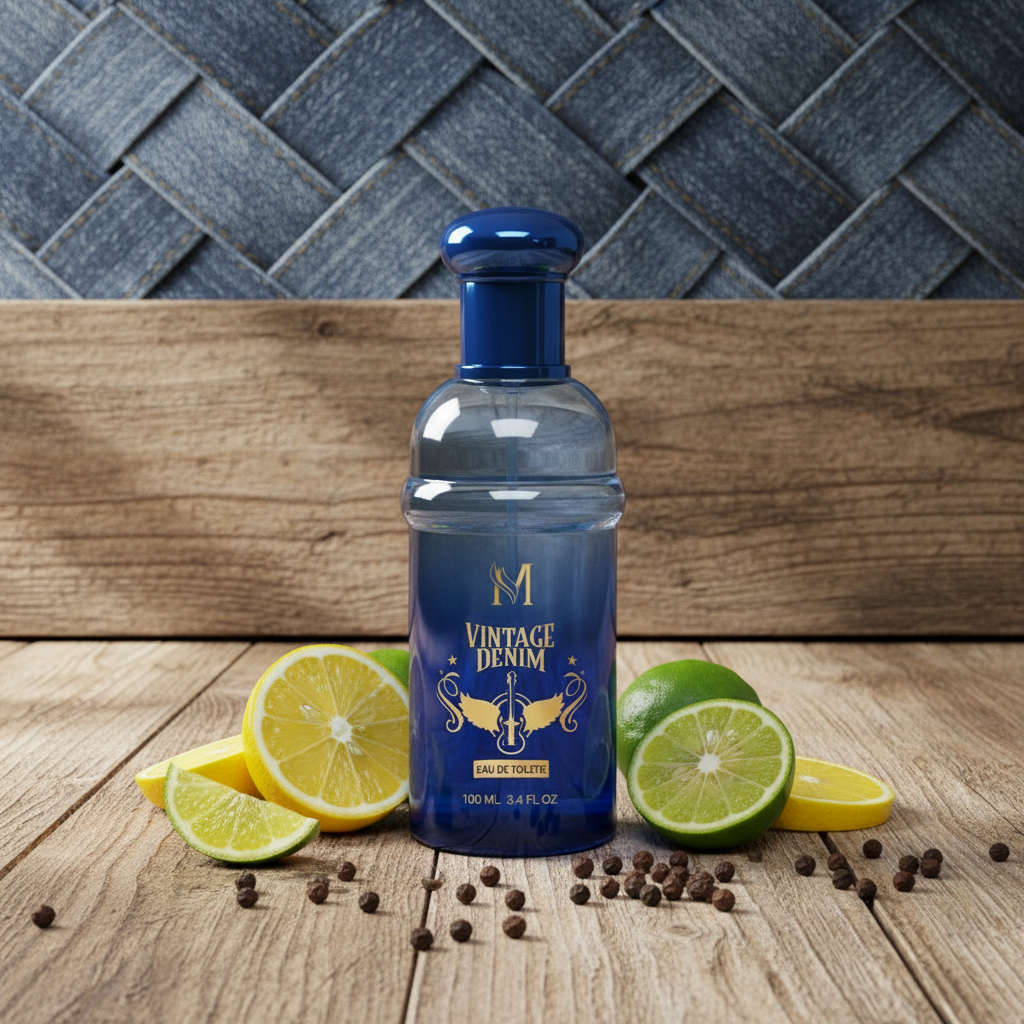 Eau De Toilette Vintage Denim Para Hombre 100ml - Perfume Amaderado Aromático