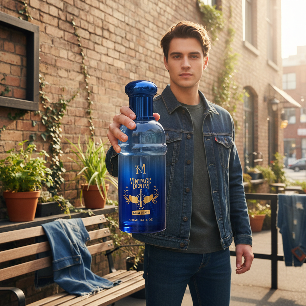 Eau De Toilette Vintage Denim Para Hombre 100ml - Perfume Amaderado Aromático