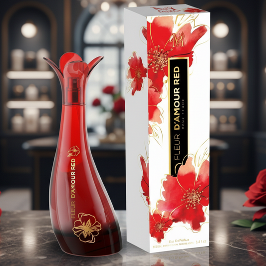 Eau De Parfum Fleur D'amour Red 100ML - Fragancia Floral Frutal Para Mujer