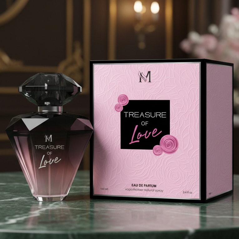 Eau De Parfum Treasure Of Love Pour Femme 100ML - Elegancia Floral Frutal