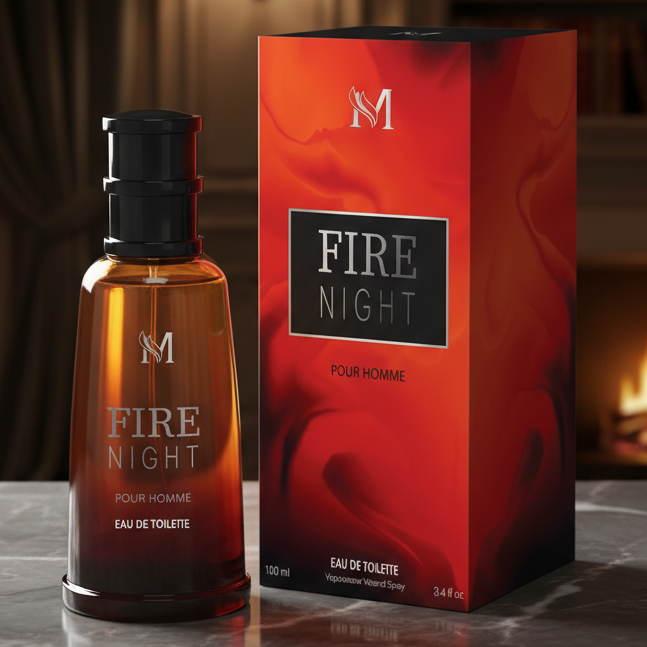 Perfume Eau De Toilette Fire Night Para Hombre 100ml - Aroma Amaderado Especiado