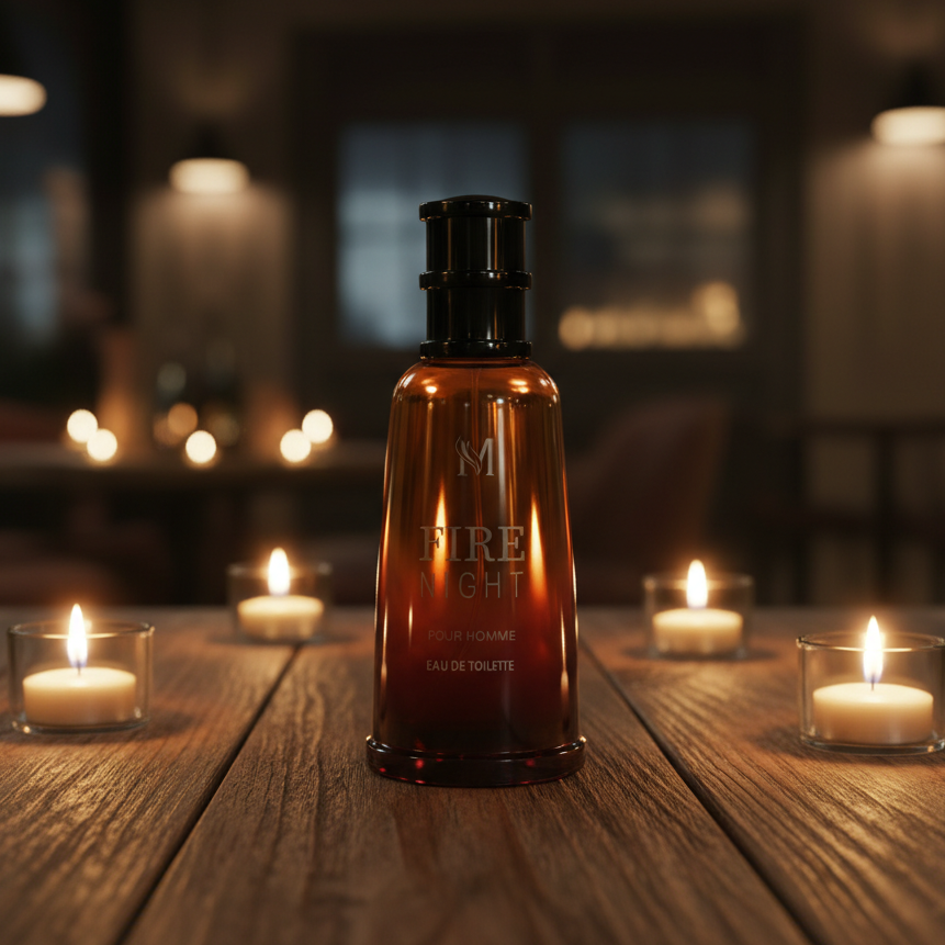 Perfume Eau De Toilette Fire Night Para Hombre 100ml - Aroma Amaderado Especiado