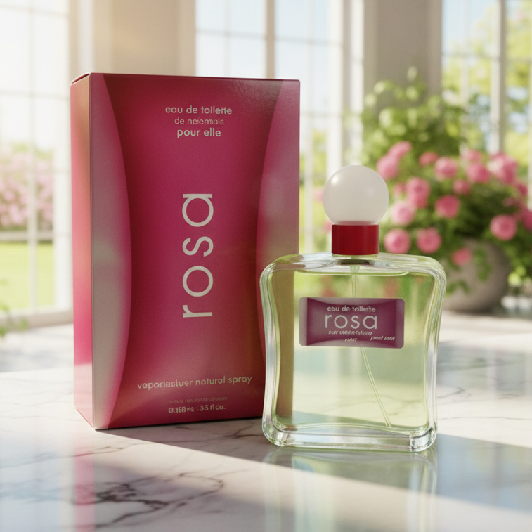 Rosa Eau De Toilette Para Ella 100ml - Fragancia Floral Frutal