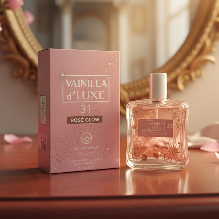 Eau De Toillette Vainilla D'luxe Rose Glow Pour Femme 100ML