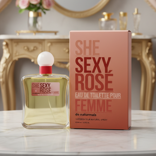 Eau De Toilette She Sexy Rose 100ML - Perfume Floral Frutal Para Mujer