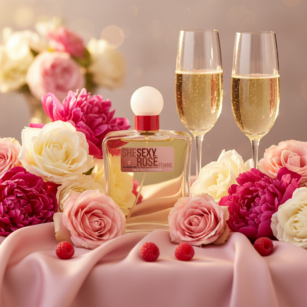 Eau De Toilette She Sexy Rose 100ML - Perfume Floral Frutal Para Mujer