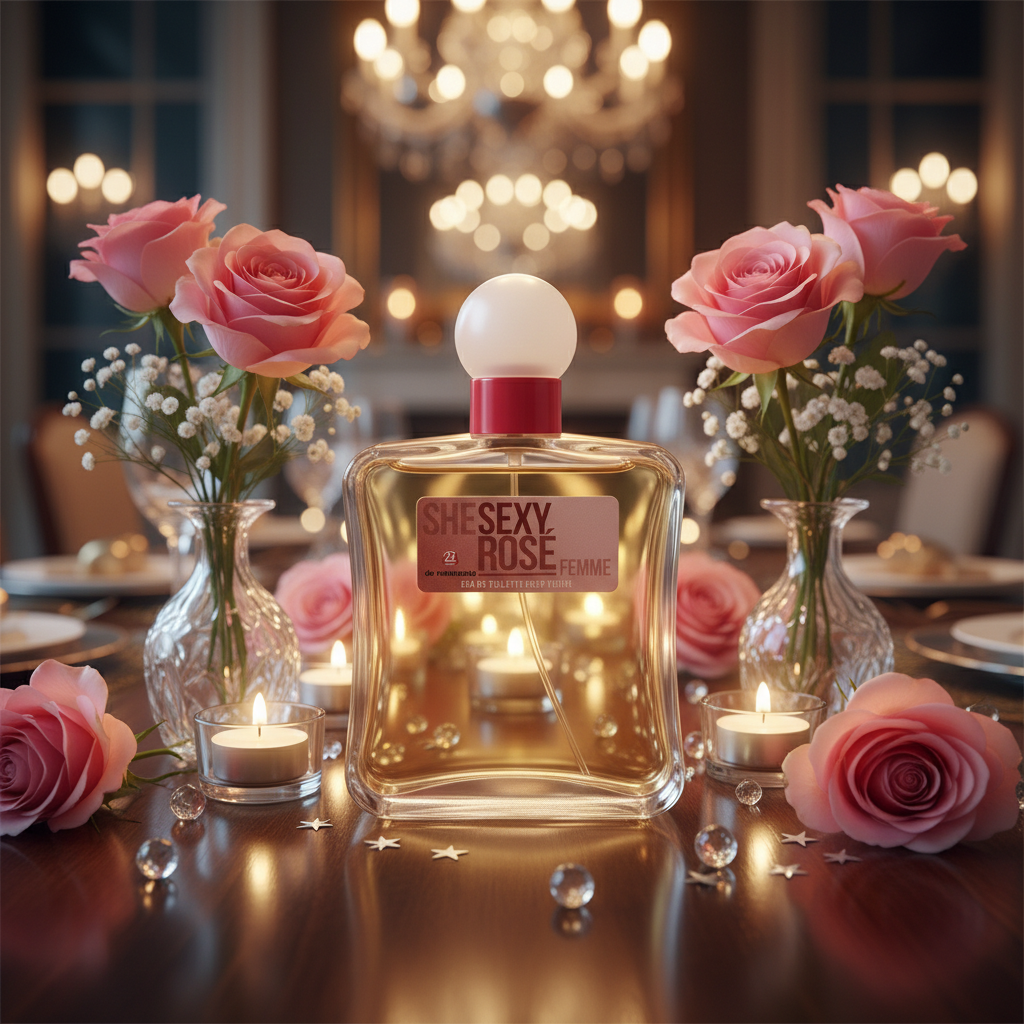 Eau De Toilette She Sexy Rose 100ML - Perfume Floral Frutal Para Mujer