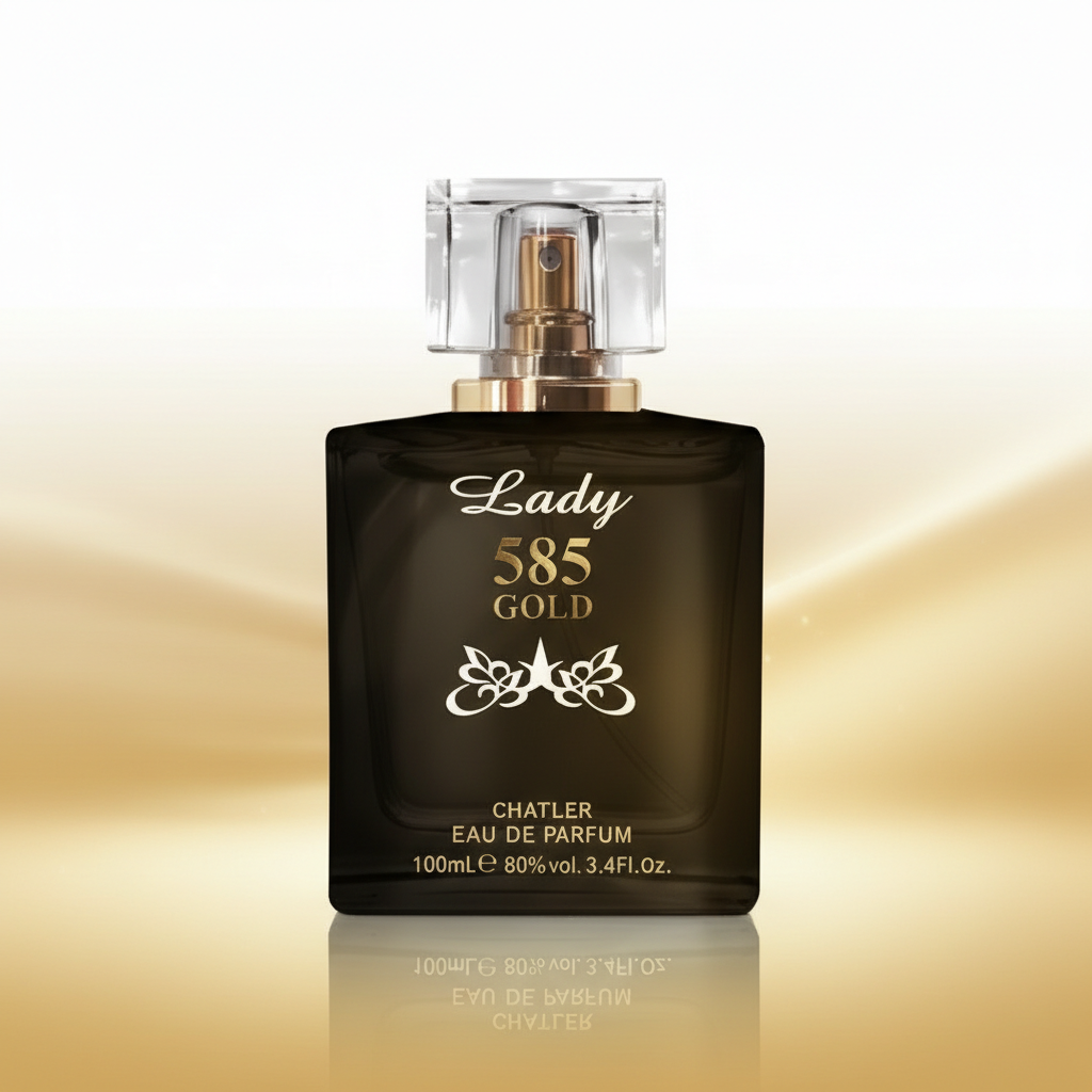 Eau De Parfum Lady 585 Gold 100ML - Fragancia Floral Frutal Para Mujeres