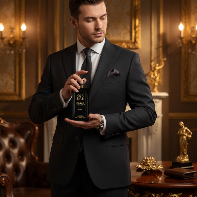 Eau De Toilette 585 Gold Men 100ML - Perfume Amaderado Y Seductor