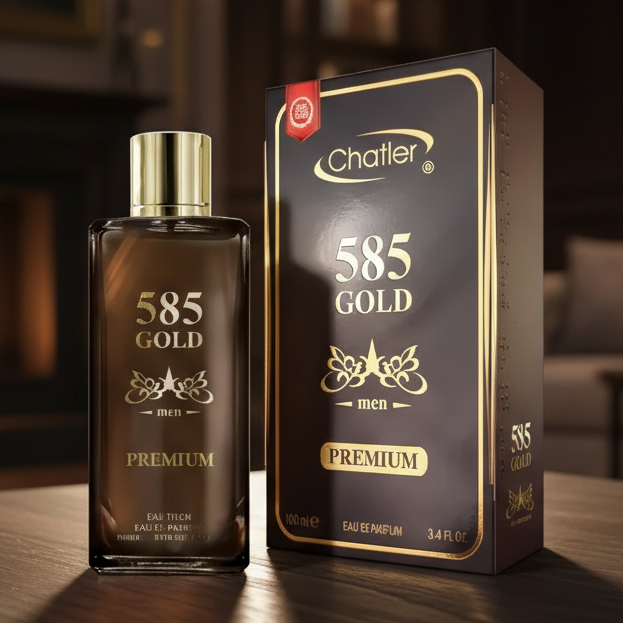 Perfume Eau De Parfum 585 Gold Premium Men 100ML - Aroma Amaderado Especiado