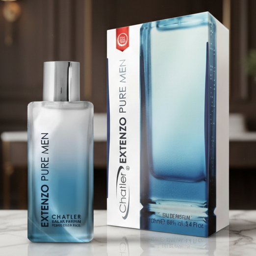 Eau De Parfum Extenzo Pure Men 100ml - Perfume Amaderado Aromático