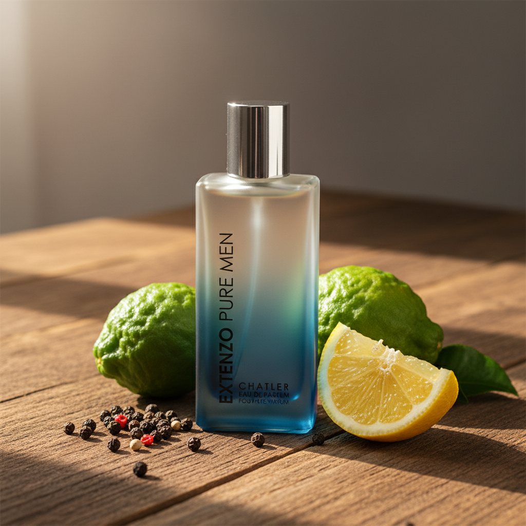 Eau De Parfum Extenzo Pure Men 100ml - Perfume Amaderado Aromático