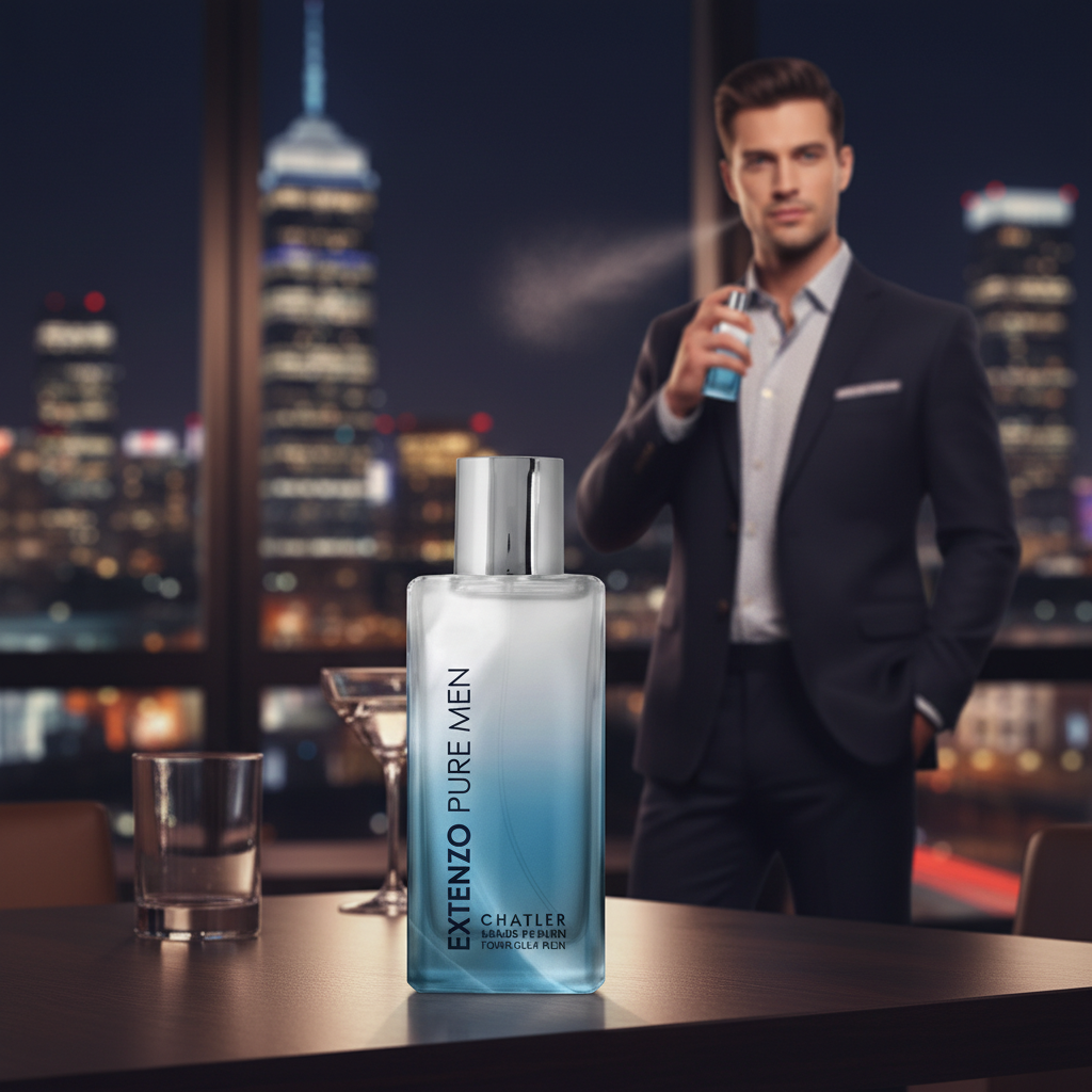 Eau De Parfum Extenzo Pure Men 100ml - Perfume Amaderado Aromático