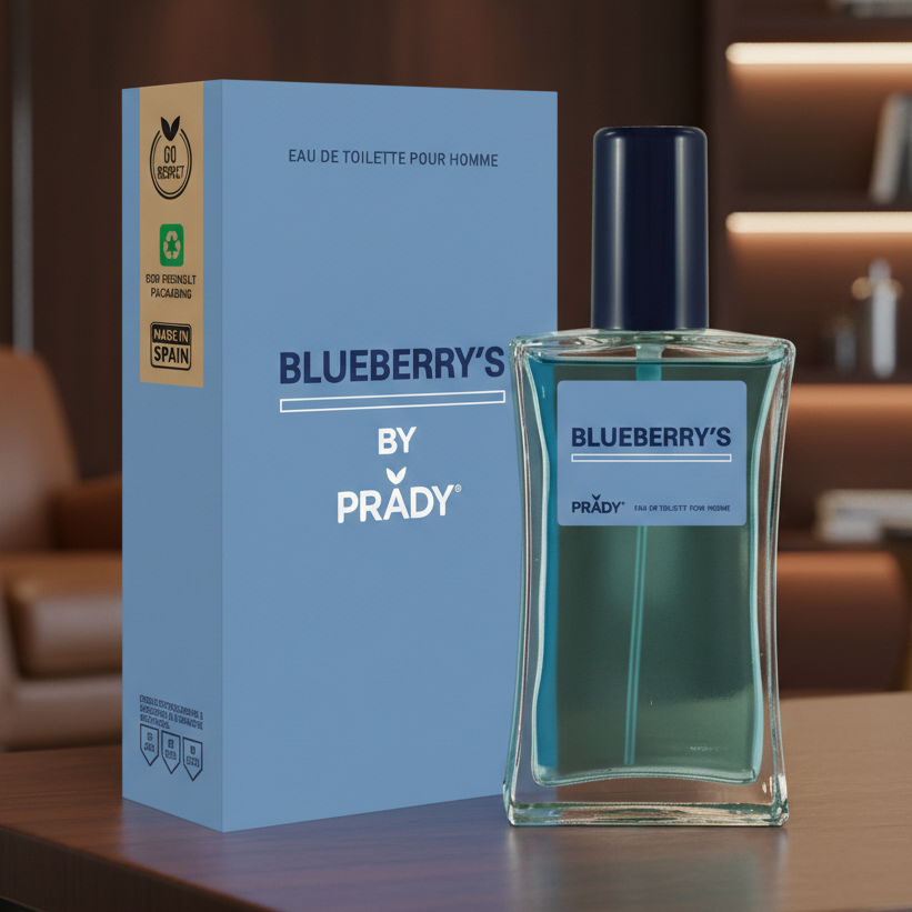 Eau De Toilette Blueberry's Pour Homme 90ML - Perfume Elegante Y Fresco