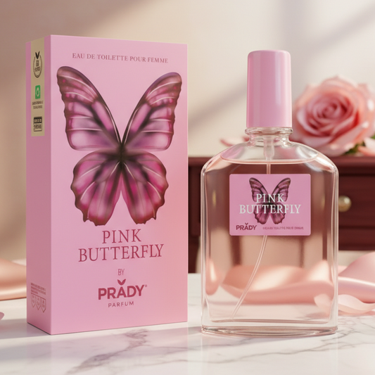 Eau De Toilette Pink Butterfly Pour Femme 90ML - Fragancia Floral Frutal