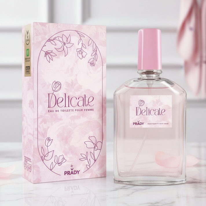 Eau De Toilette Delicate Pour Femme 90ML - Fragancia Floral Amaderada
