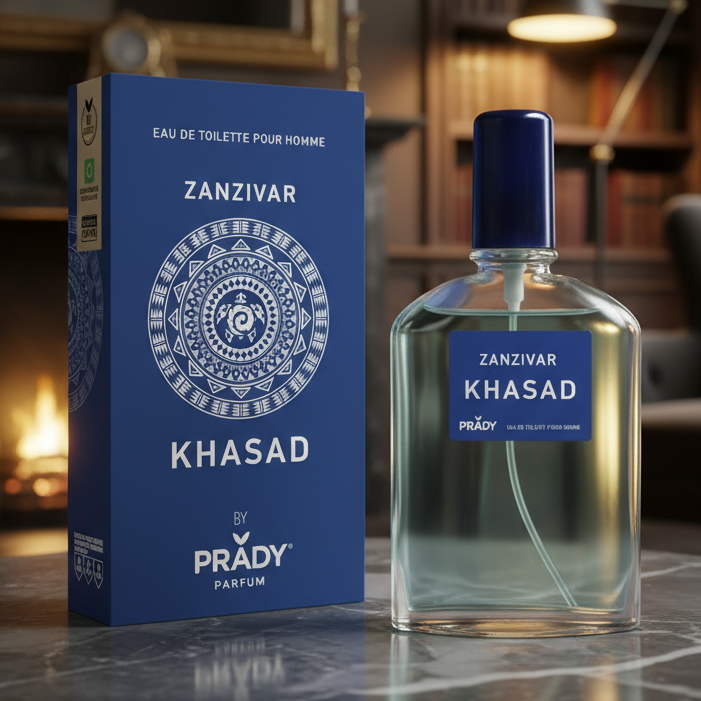 Eau De Toilette Khasad Zanzivar Pour Homme 90ML - Perfume Amaderado Oriental