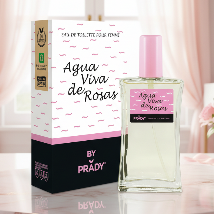 Eau De Toilette Agua Viva De Rosas Para Mujer 90ml - Frescura Floral