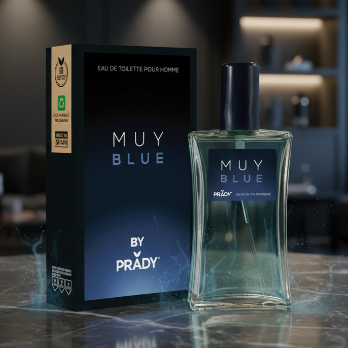 Eau De Toilette Muy Blue Pour Homme 90ML - Frescura Y Audacia