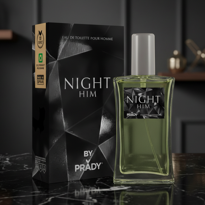 Eau De Toilette Night Him 90ML - Perfume Amaderado Especiado Para Hombre