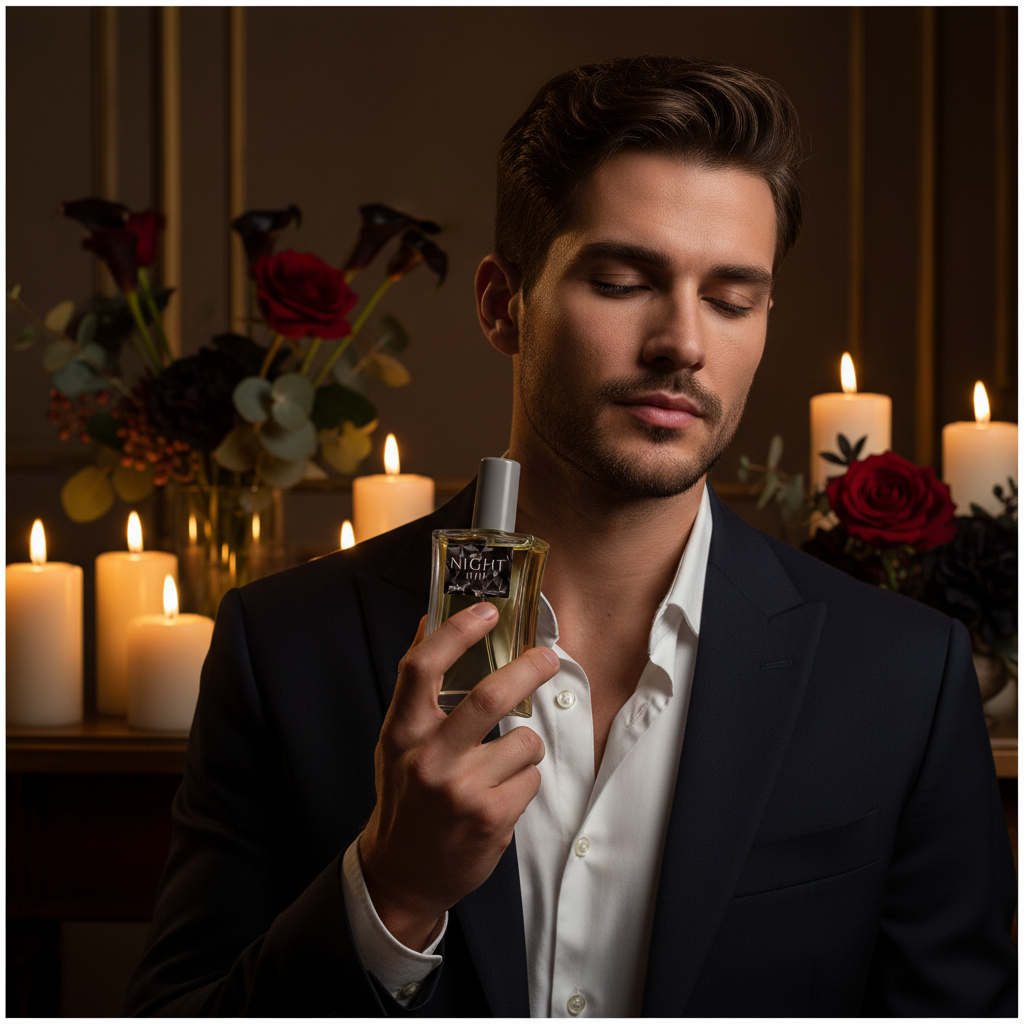 Eau De Toilette Night Him 90ML - Perfume Amaderado Especiado Para Hombre