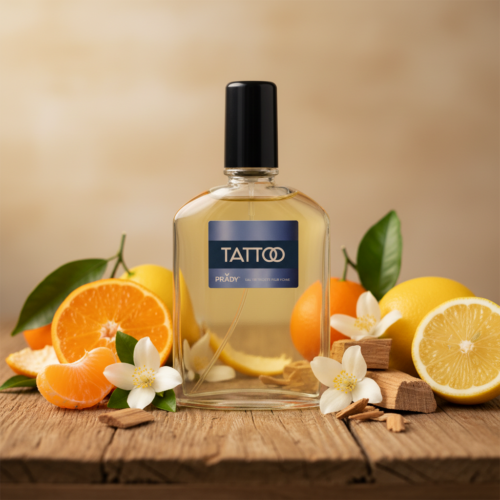Eau De Toilette Tattoo Pour Homme 90ML - Fragancia Amaderada Especiada