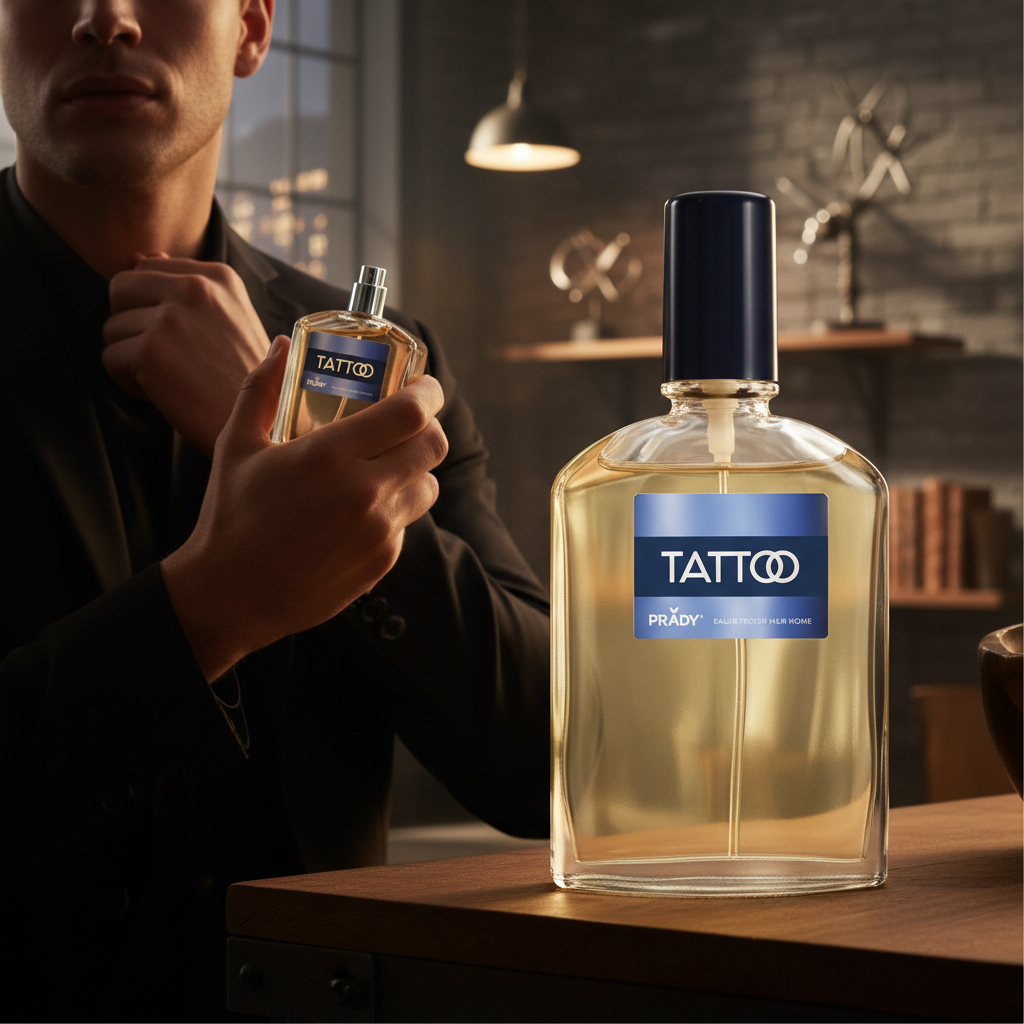 Eau De Toilette Tattoo Pour Homme 90ML - Fragancia Amaderada Especiada