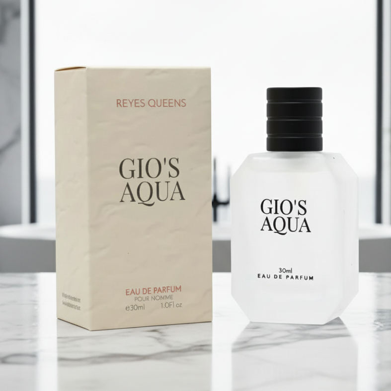 Eau De Parfum Gio's Aqua Pour Homme 30ML - Frescura Acuática Y Natural
