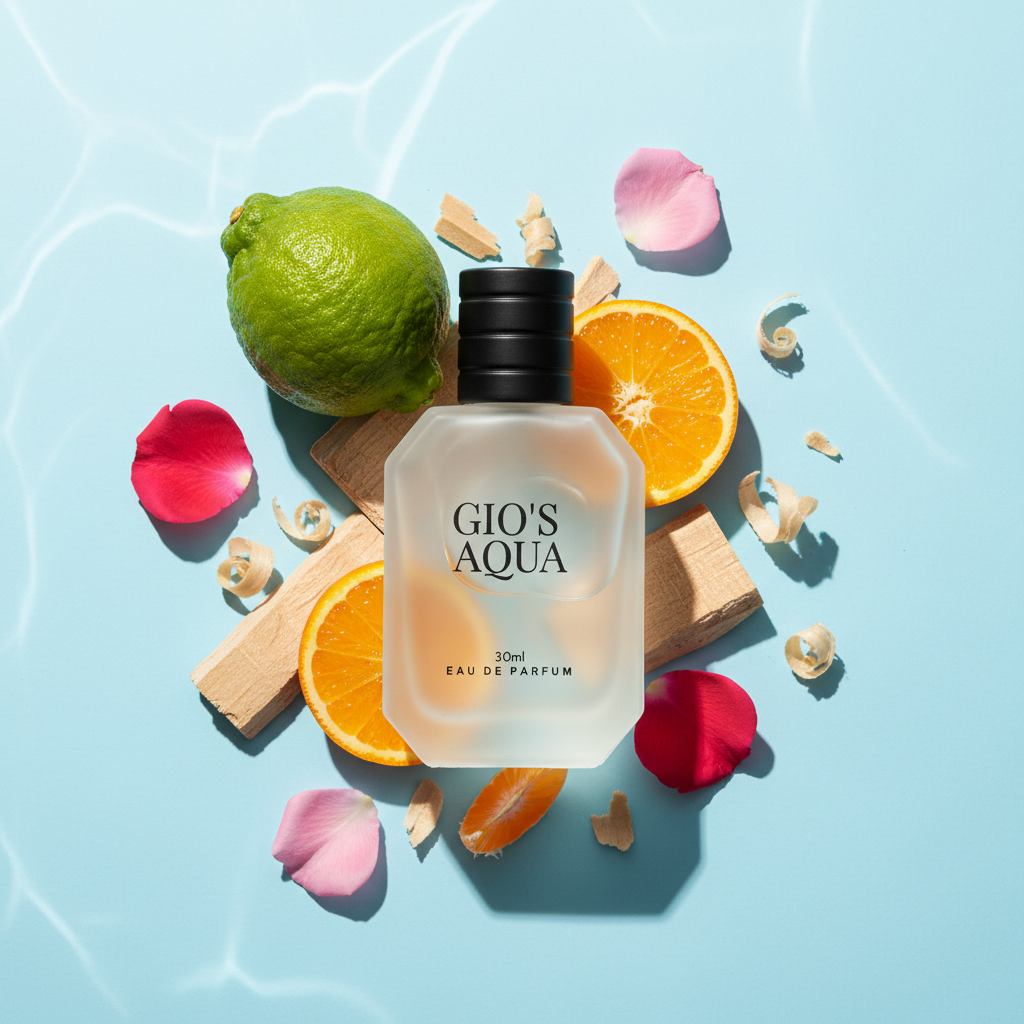Eau De Parfum Gio's Aqua Pour Homme 30ML - Frescura Acuática Y Natural