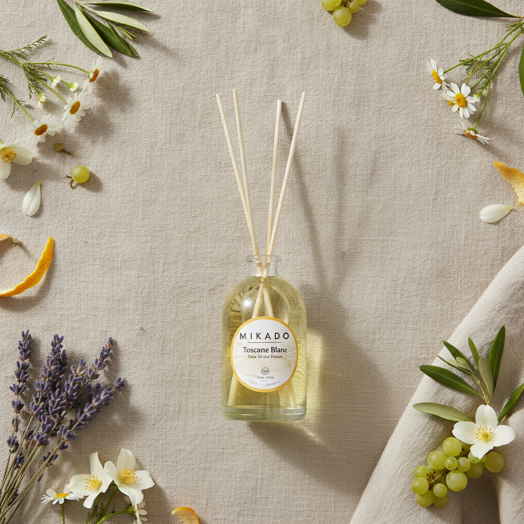 Ambientador Mikado Toscane Blanc 100ml - Aromas Naturales Para Tu Hogar