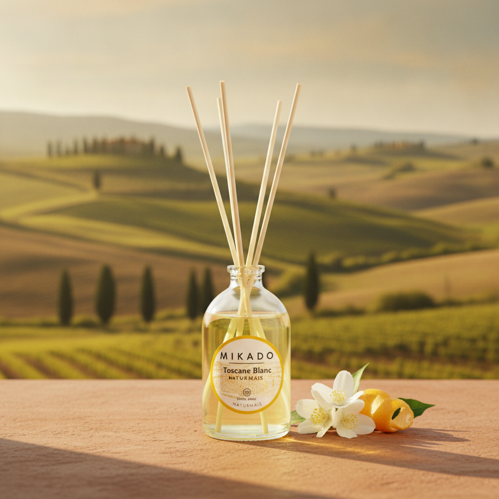 Ambientador Mikado Toscane Blanc 100ml - Aromas Naturales Para Tu Hogar