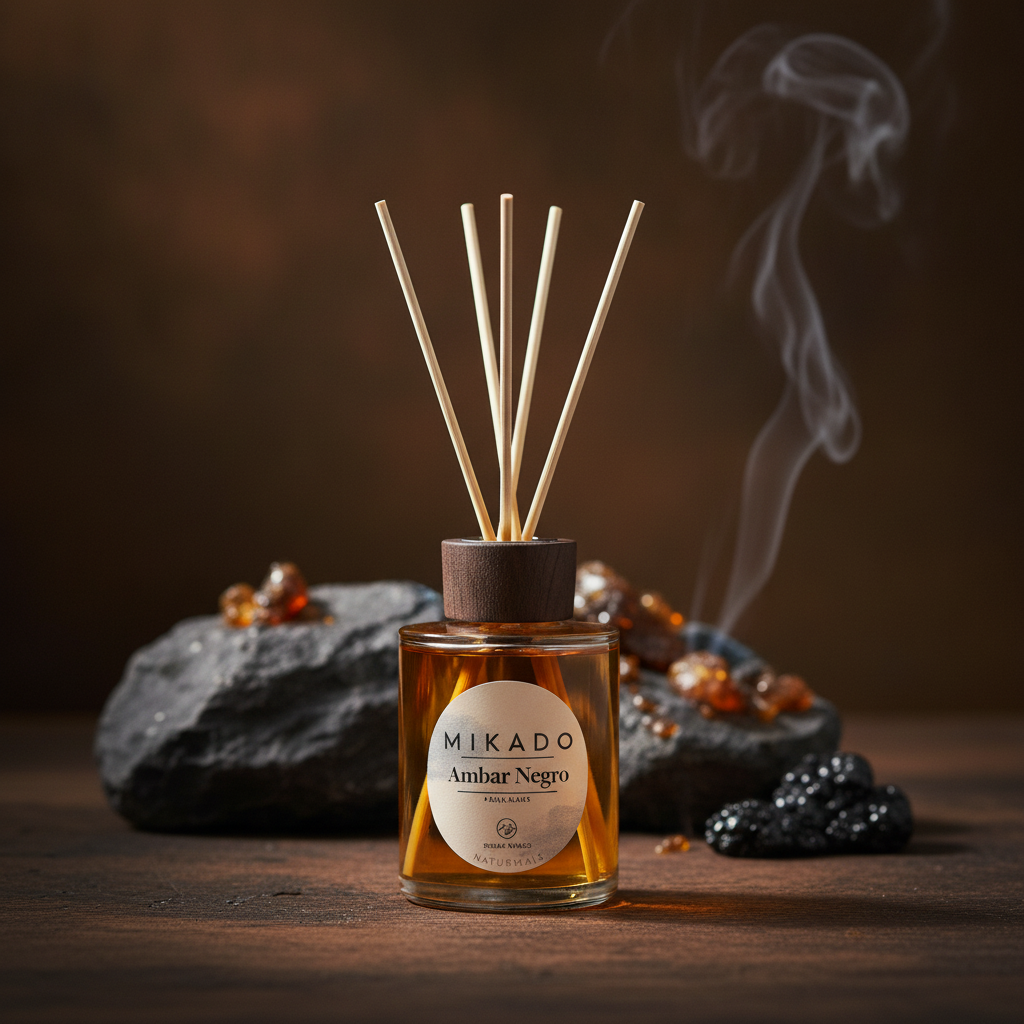 Ambientador Mikado ÁMbar Negro 100ml - Fragancia Elegante Y Sofisticada