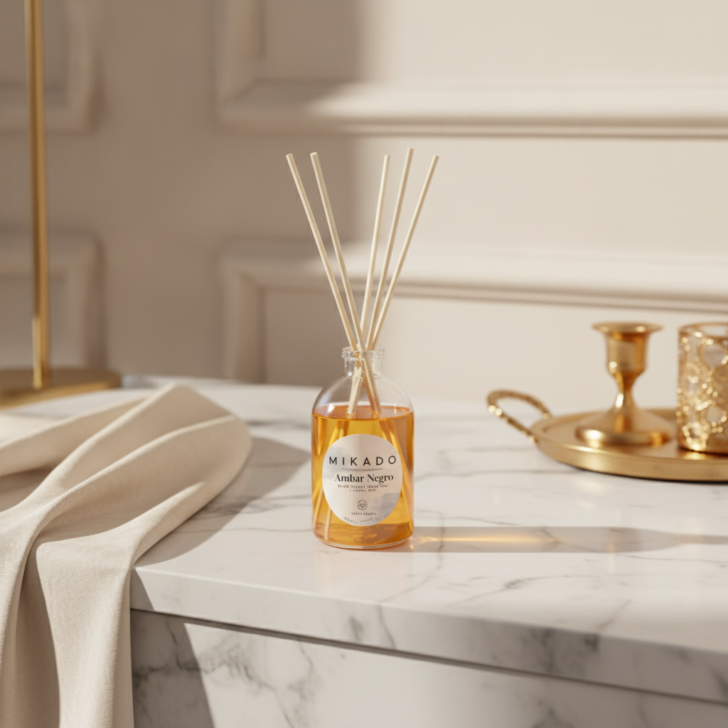 Ambientador Mikado ÁMbar Negro 100ml - Fragancia Elegante Y Sofisticada