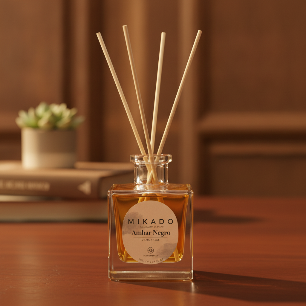Ambientador Mikado ÁMbar Negro 100ml - Fragancia Elegante Y Sofisticada