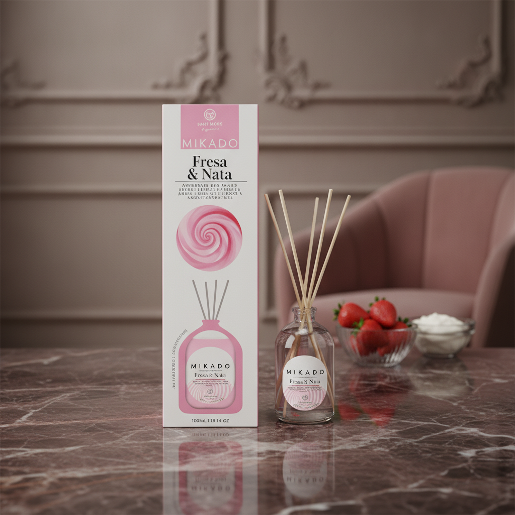 Ambientador Mikado Fresa Y Nata 100ml - Fragancia Dulce Y Fresca