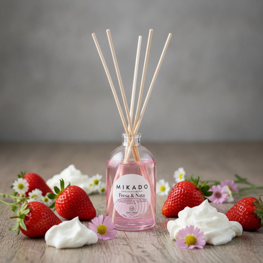 Ambientador Mikado Fresa Y Nata 100ml - Fragancia Dulce Y Fresca