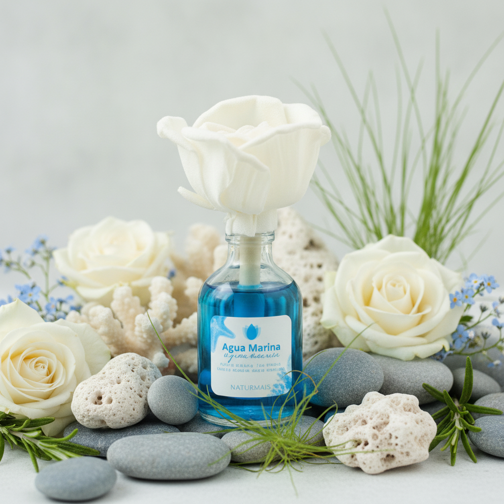 Mikado Flower Agua Marina 50ml - Fragancia Refrescante Y Natural