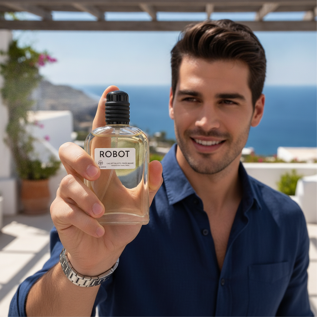 Eau De Toilette Robot Pour Homme 100ML - Fragancia Amaderada Aromática
