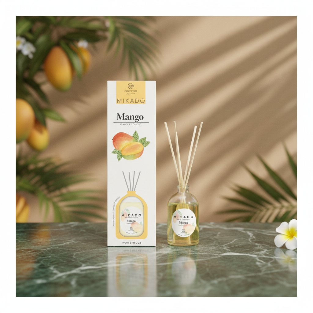 Ambientador Mikado De Mango 100ml - Fragancia Tropical Y Refrescante