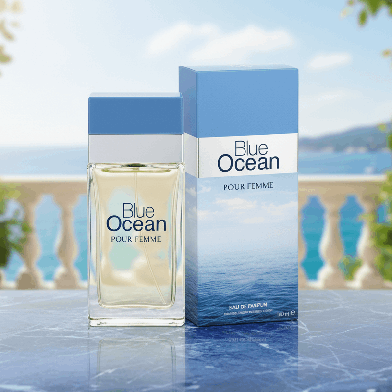 Eau De Parfum Blue Ocean Pour Femme 100ML - Ideal Para El Verano, Fragancia Fresca