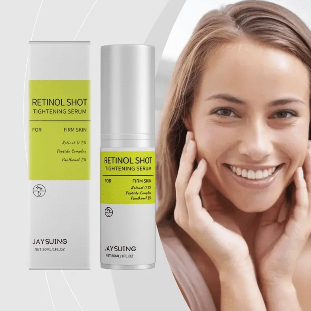 Sérum Facial Tensor con Retinol 0.1%, Péptidos y Pantenol 1% – Antiedad, Reafirmante, Reduce Arrugas y Mejora la Textura de la Piel – 30ml