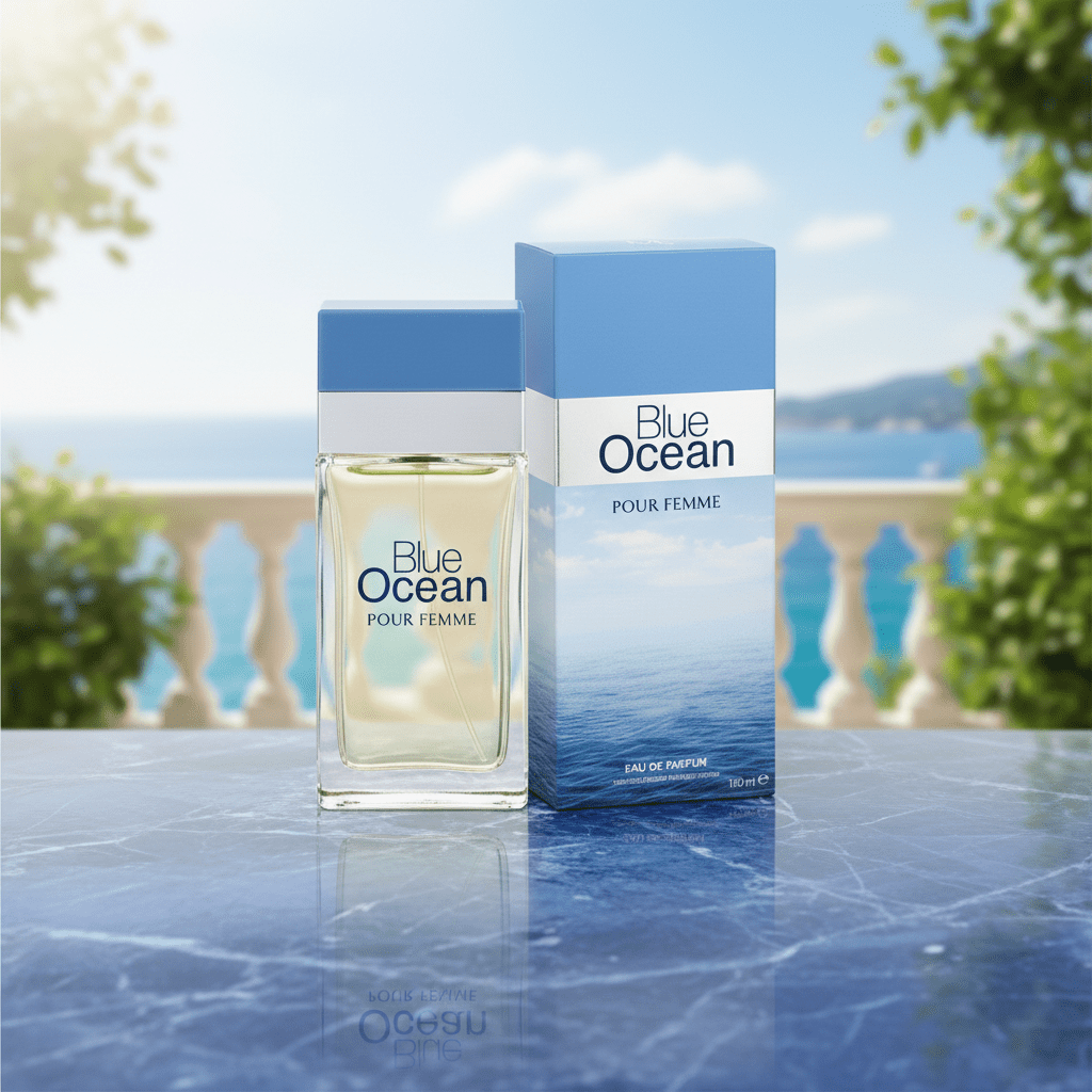Eau De Parfum Blue Ocean Pour Femme 100ML - Ideal Para El Verano, Fragancia Fresca