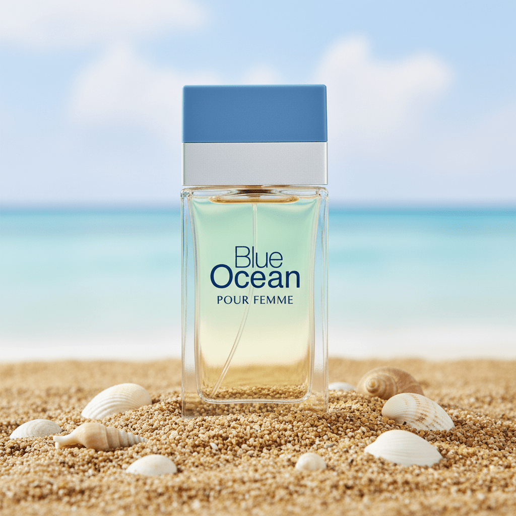 Eau De Parfum Blue Ocean Pour Femme 100ML - Ideal Para El Verano, Fragancia Fresca